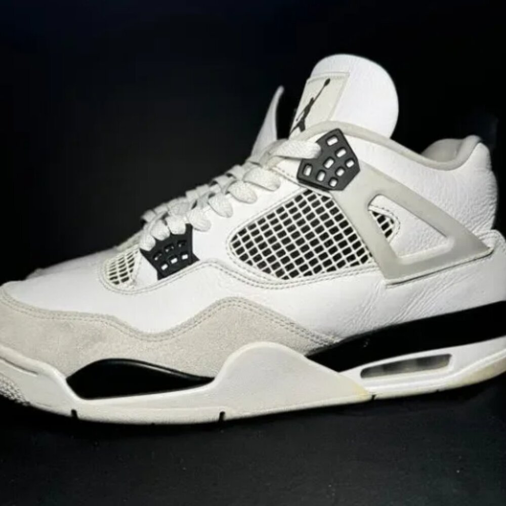 Nike Air Jordan 4 Retro Military Black Men's Shoes - Picture 5 of 6